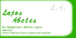 lajos abeles business card